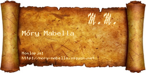 Móry Mabella névjegykártya